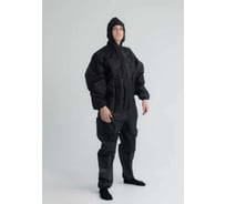 Многоразовый защитный комбинезон Gigant черный, плотность 60 г/м2, размер 3xl, рост 170-176 GRCM-1