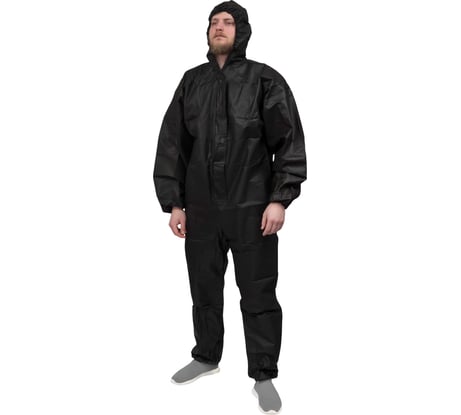 Многоразовый защитный комбинезон Gigant черный, плотность 60 г/м2, размер 3xl, рост 170-176 GRCM-1