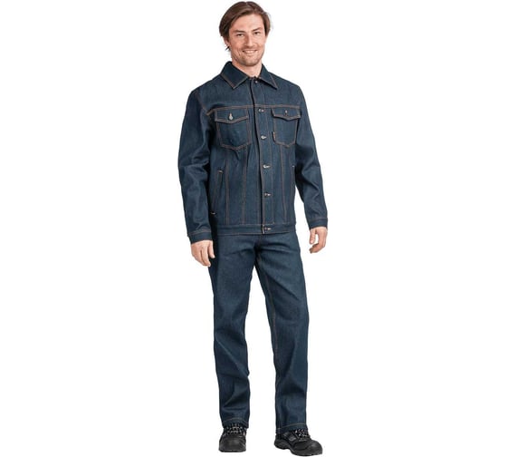 Костюм ГК Спецобъединение КОВБОЙ летний, джинсовый (Куртка+брюки) (112-116, 194-200), компл, Кос 525/112/194 1