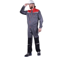 Летний костюм ГК Спецобъединение КМ-10 ЛЮКС, серый/красный/черный Кос 575/120/170