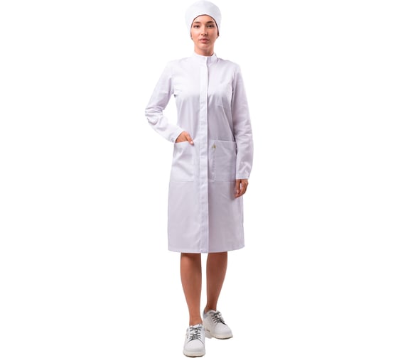 Халат для защиты от механических воздействий (истирания) и ОПЗ НПО ДиОД тип D Москвичка антистатический, женский, М-453 белый, 96-100, 158-164 4670319518006 1