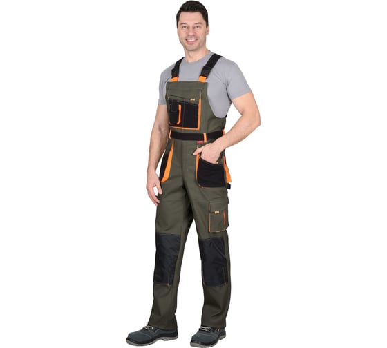 Полукомбинезон СИРИУС МАНХЕТТЕН, оливковый с оранжевым и черный р. 96-100/182-188 112410 1