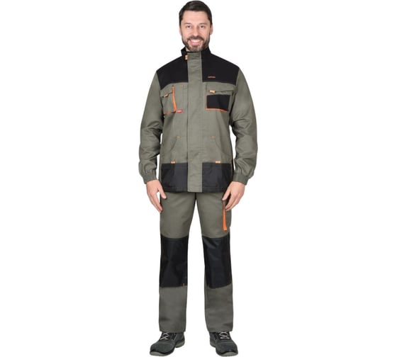 Куртка СИРИУС МАНХЕТТЕН удлиненная, оливковая с оранжевым и черным р. 96-100/170-176 112453 1