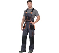 Полукомбинезон СИРИУС МАНХЕТТЕН-Р темно-серый с оранжевым и черным, р 112-116/182-188 101476-р