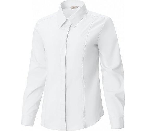 Рубашка СОЮЗСПЕЦОДЕЖДА КОТПРОФИ КЛАССИК (KOTPROFI CLASSIC) женская white (белая) удлиненная, 52 (3XL) 2000873821489 1