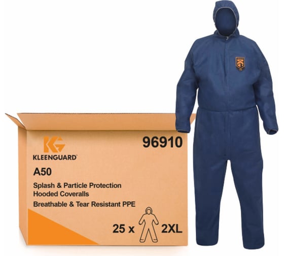 Воздухопроницаемый комбинезон Kimberly-Clark KleenGuard A50 синий, размер XXL 96910 1