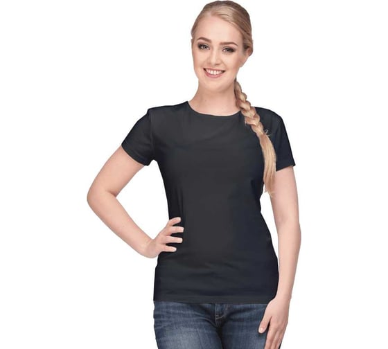 Футболка ГК Спецобъединение с лайкрой женская черная (108 (3XL)), шт, Бел 552.02/108 1