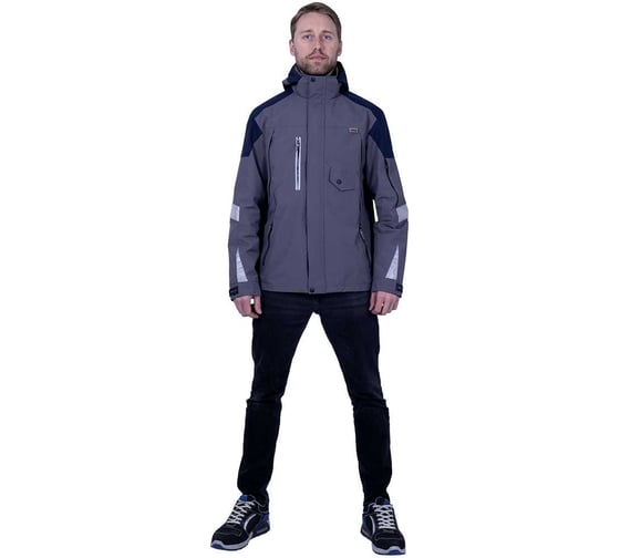 Куртка-штормовка Iform РЕСПЕКТ серый-т/синий (104-108, 194-200), шт, Кур 703/104/194 1