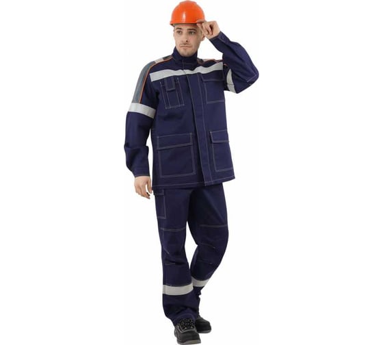 Костюм ГК Спецобъединение МЕГАСТАТОЙЛ, т/синий-серый-оранжевый (128-132, 194-200) Кос 907/128/1 Кос 907/128/194 1