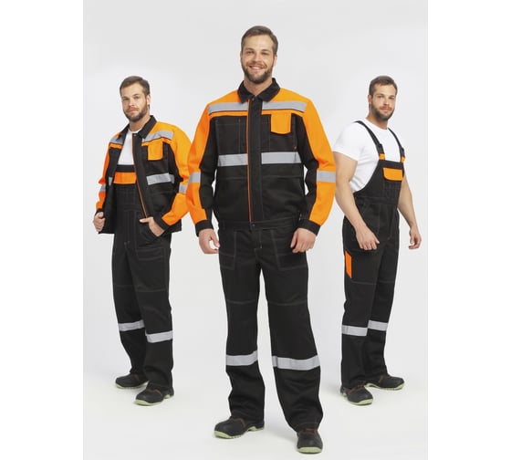 Костюм ФАКЕЛ 87490972 Виват-2 Премиум CH МВО (тк.Смесовая,240) п/к, черный/оранжевый 87490972.003 1