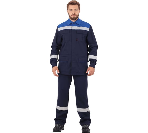 Костюм ГК Спецобъединение АНТИСТАТ летний, т/синий-василек (96-100, 158-164), компл, Кос 583/96/158 1