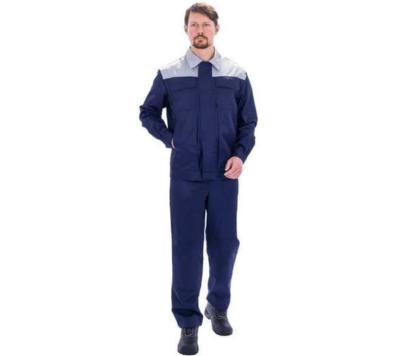 Костюм ГК Спецобъединение ТЕХНИК 2 летний, т/синий-серый (Куртка, полукомбинезон) (160-164, 182-188) Кос 099/160/182 1