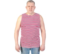 Тельняшка без рукавов БЕРТА 100 % хлопок, краповая полоса 703к-52-54