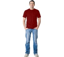 Футболка бордовая Стандарт 160г/м2 Сириус размер 52-54 150840