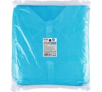 Халат одноразовый голубой AVIORA  на липучке, р.52-56 (XXL), 25 г/м2, 10 шт 402-968