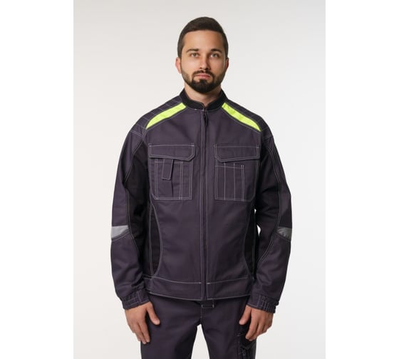 Куртка рабочая мужская Эпицентр №116 серый, черный, лимонный 64-66/170-176 №116 4610375956589 1