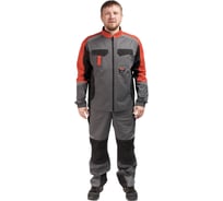 Костюм летний мужской Fantom Force Мега-Тех КОС 407, т.серый/черный/красный, арт. TOS-1-29, партия (Цвет т.серый/черный/красный, Рост 182-188, Размер 128-132) TOS-1-34-RED-5-128