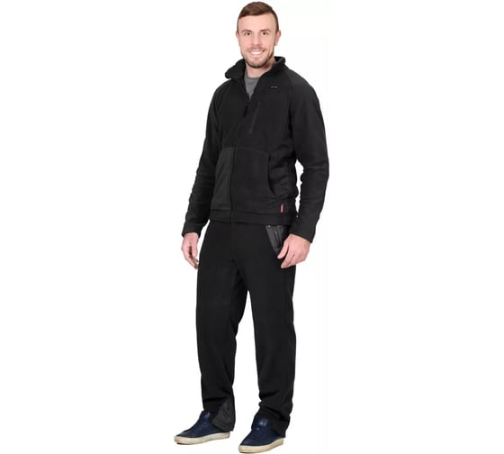 Куртка флисовая СИРИУС Актив черная с черной отделкой р. 112-116/170-176 (ЧЗ) 102140 1