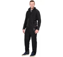 Куртка флисовая СИРИУС Актив черная с черной отделкой р. 96-100/170-176 (ЧЗ) 102136