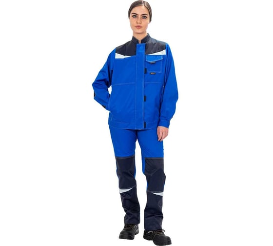 Костюм ГК Спецобъединение КМ-10 ЛЮКС летний, василек-синий, женский (Куртка+брюки) (88-92, 146-152), компл, Кос 065/88/146 1
