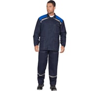 Костюм ГК Спецобъединение МОНТАЖ летний, т/синий-василек, 100% х/б (Куртка+брюки) (136-140, 182-188), компл, Кос 449/136/182