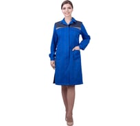 Халат ГК Спецобъединение КМ-10 ЛЮКС летний, василек-т/синий, женский (80-84, 146-152), шт, Хал 547/80/146