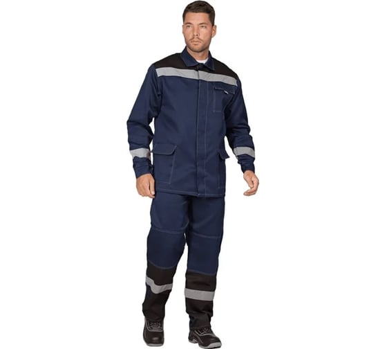 Костюм ГК Спецобъединение ПРОФЕССИОНАЛ летний, т/синий-черный (Куртка+брюки) (136-140, 170-176), компл, Кос 034/136/170 1