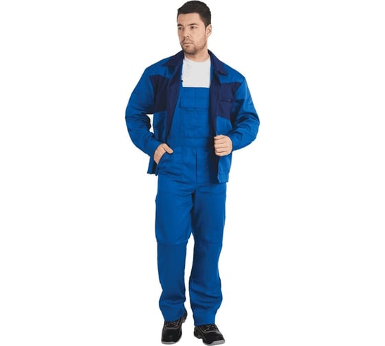 Костюм летний ГК Спецобъединение СПЕЦИАЛИСТ-2 василек-т/синий (Куртка+полукомбинезон) (152-156, 170-176), компл, Кос 516/152/170