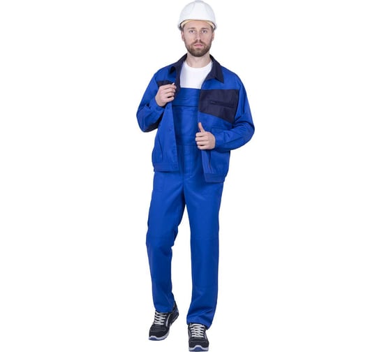 Костюм летний ГК Спецобъединение Специалист-2, василёк-тёмно-синий (куртка+полукомбинезон), размер 136-140, рост 182-188, комплект Кос 516/136/182