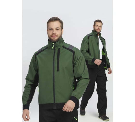 Куртка ФАКЕЛ 87495122 ProfLineLeader (тк.Софтшел), хаки/черный 87495122.001