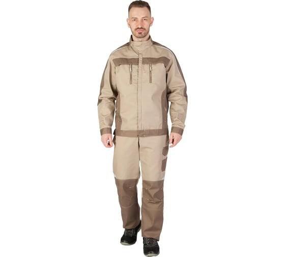Костюм песочный/светло-коричневый MILL АРИЗОН куртка, брюки ткань ТВИЛ 35 хб./65 пэ. плотность 240 гр./м2 р-р 56-58/170-176 4660319475935