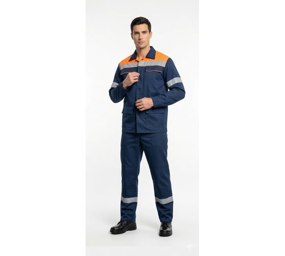 Костюм рабочий мужской сигнальный ИВАРУС (куртка, брюки) Заря-1 (размер 76-78, рост 158-164) 1187 (76/158)