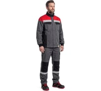 Костюм Эксперт Спецодежда Акцент т.серый/красный р. 48-50, рост 182-188 6446000383967