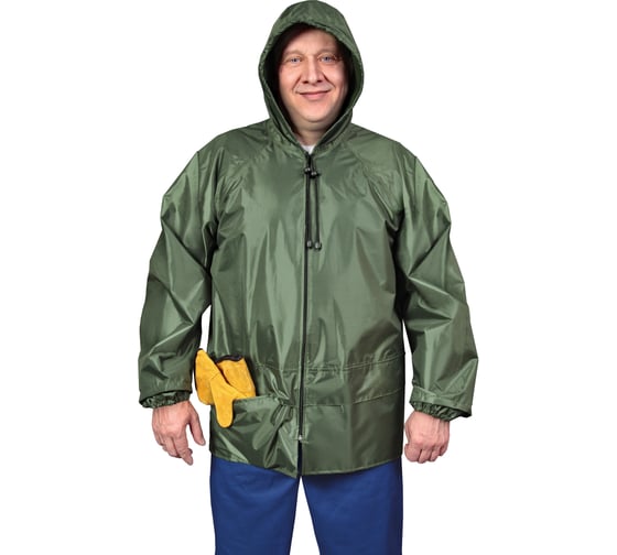 Куртка влагозащитная БЕРТА 820-56-58 зеленый, рост 182-188