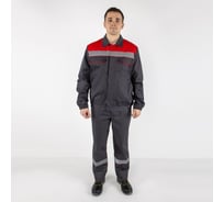 Костюм MILL ПРОФИ серый/красный куртка, брюки 64-66/170-176 4660319476192