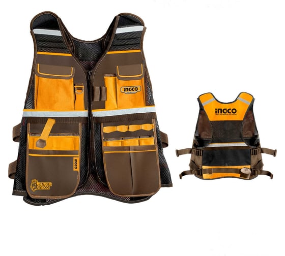 Жилет для инструмента INGCO INDUSTRIAL, 48×60×3 см, 3 кг, ЧЗ HTVT09028