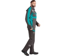 Куртка лет мужская TOPFORT Алистер (л36) темно-серый/бирюзовый, размер120-124, рост 170-176 1970631
