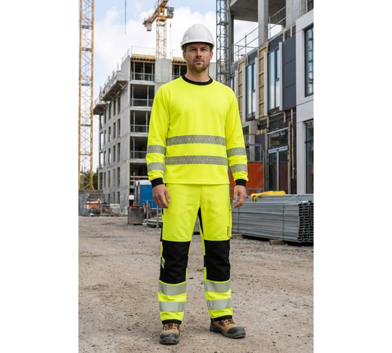 Футболка СОЮЗСПЕЦОДЕЖДА ЮНИОНВОРКВЕАР Хай-Вис (UNIONWORKWEAR Hi-Vis) длинный рукав, желтая, 52-54/182-188 2000000298542