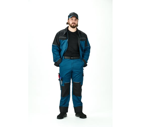 Брюки рабочие FORMA WorkLine WR03, синий-черный, размер L, WR034