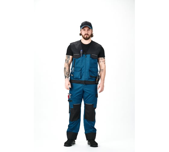 Жилет рабочий FORMA WorkLine WR09, синий-черный, размер S, WR091