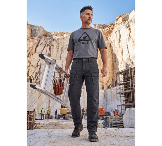 Брюки мужские TRUD DENIM2613 серые, 3XL(54/56) 4650581545238