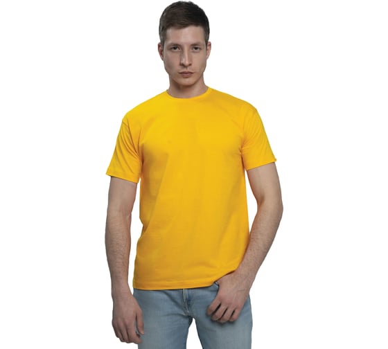 Футболка мужская MODERN 155г, О-ворот, светло-желтый, 2XL 100018-2XL