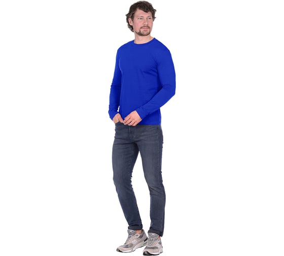 Футболка Сириус длинные рукава васильковая 160г/м2 р.4XL (ЧЗ) 138179
