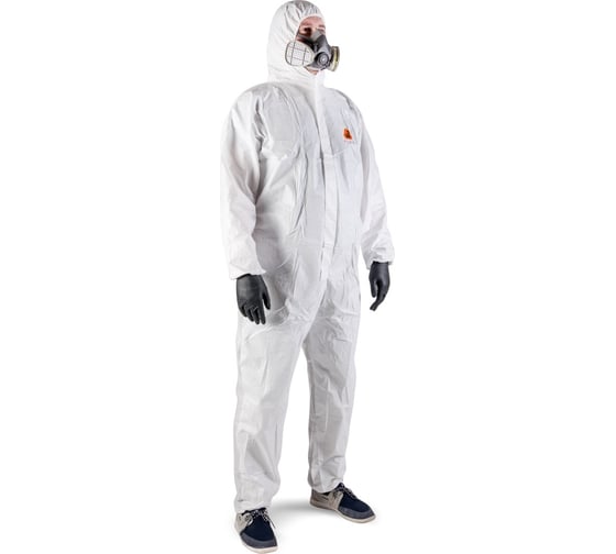 Комбинезон химзащиты Jeta Safety с дышащей вставкой на спине JPC65, плотн.65 г/м², размер 46-48/S, JPC-65-S