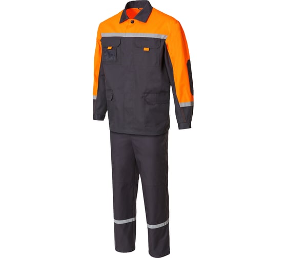 Костюм СОЮЗСПЕЦОДЕЖДА КРм-1 Минпромторг темно-серый/оранжевый, размер 56-58, рост 170-176 2000000166872 1