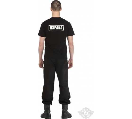 Футболка СОЮЗСПЕЦОДЕЖДА Люкс с надписью Охрана, черная, р. XXXXXL/60 2000000129105