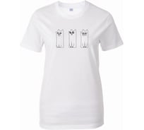 Футболка с принтом СОЮЗСПЕЦОДЕЖДА белая-коты, р. M/44-46 2000000181325