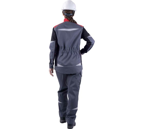 Летняя женская куртка iForm ТУРБО SAFETY серый/чёрный/красный Кур 694/88/170