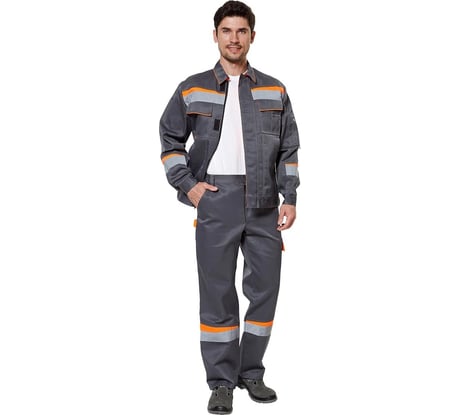 Костюм Эксперт Спецодежда Комфорт 1, серый/оранжевый, р. 56-58, рост 194-200 6446000062077
