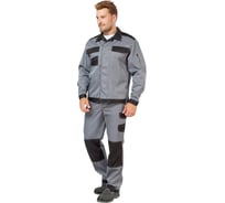 Костюм Эксперт Спецодежда Умелец 1, серый/черный, р. 56-58, рост 194-200 6446000040006
